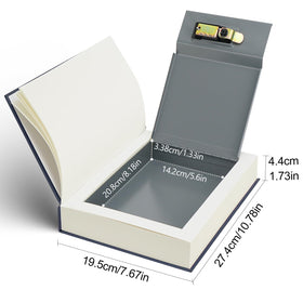 UWILLION book safe placed on a shelf within a living space