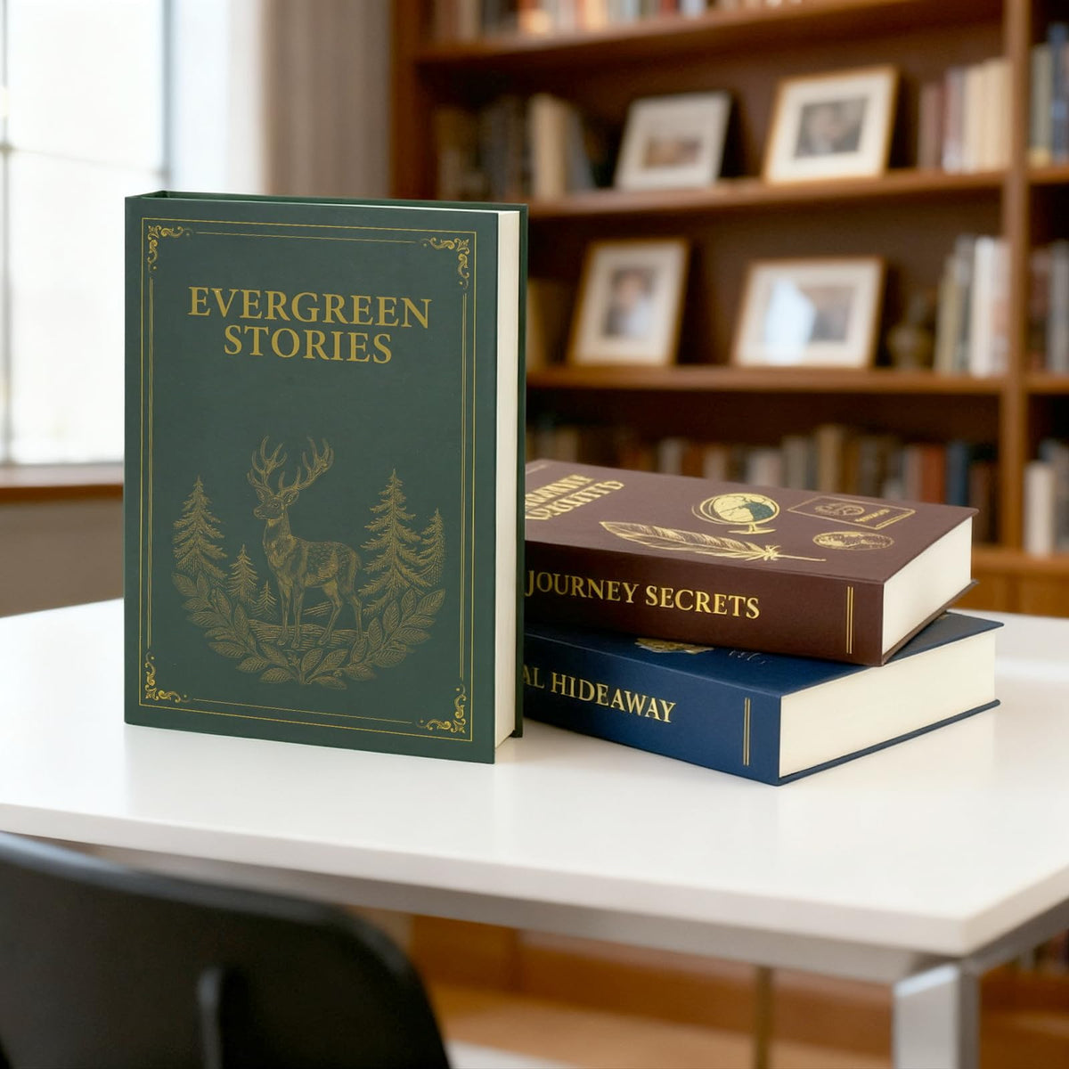 UWILLION hidden storage holds cash and phone on bookshelf