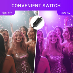 uwiner black light with plug and switch for quick, convenient setup.