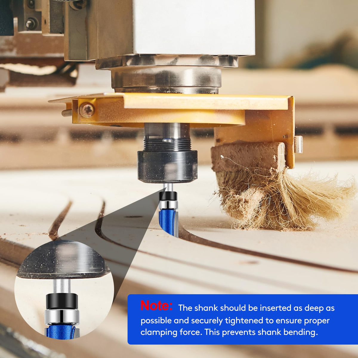 Compatibility with CNC and table routers for flexible use