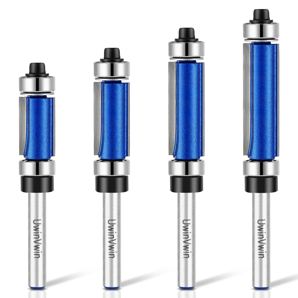 UwinVwin flush trim router bit blade close-up for precise cuts