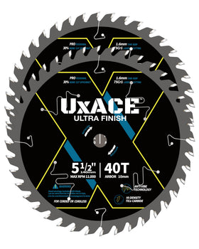 UXACE 5-1/2 inch blade for precise wood cutting with 40 teeth.