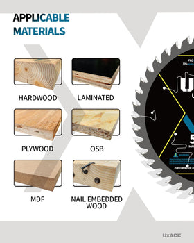 UXACE 75Cr1 hardened steel body extends blade life and finish.