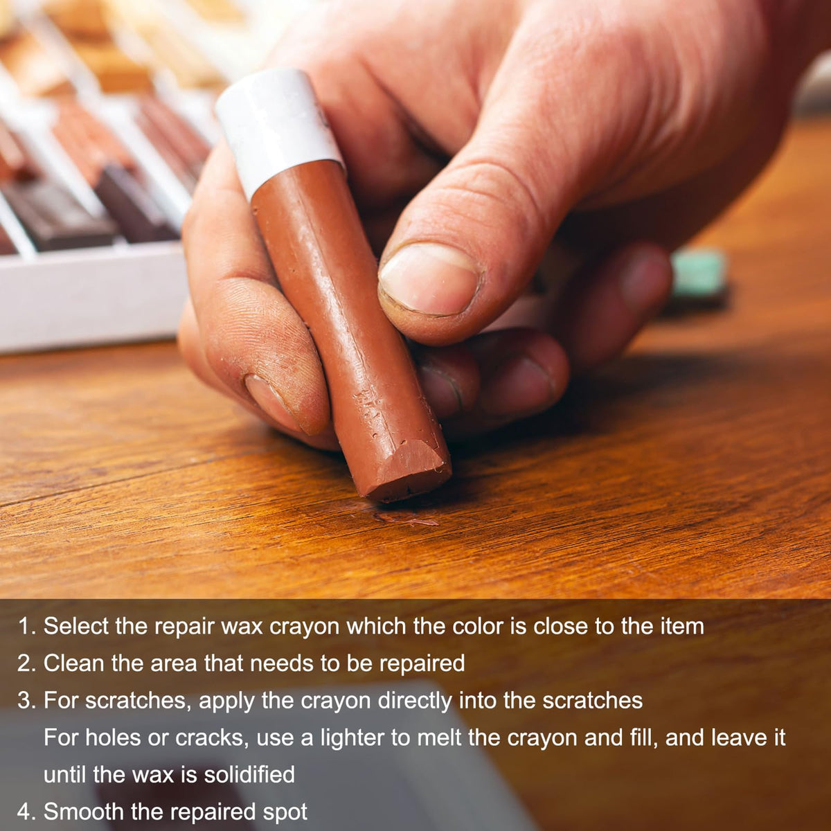 uxcell wood floor repair stick conceals nicks quickly