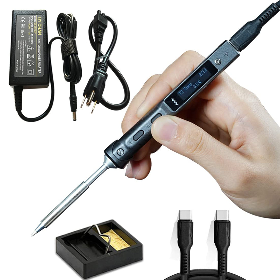 UY CHAN TS101 front view, compact soldering station for home repairs