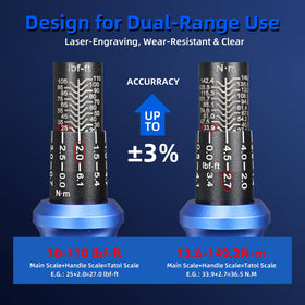 UYECOVE 5-degree ratcheting head enables smooth torque adjustments.