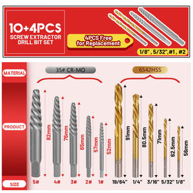UYECOVE left-hand drill bits enable efficient removal of damaged screws.