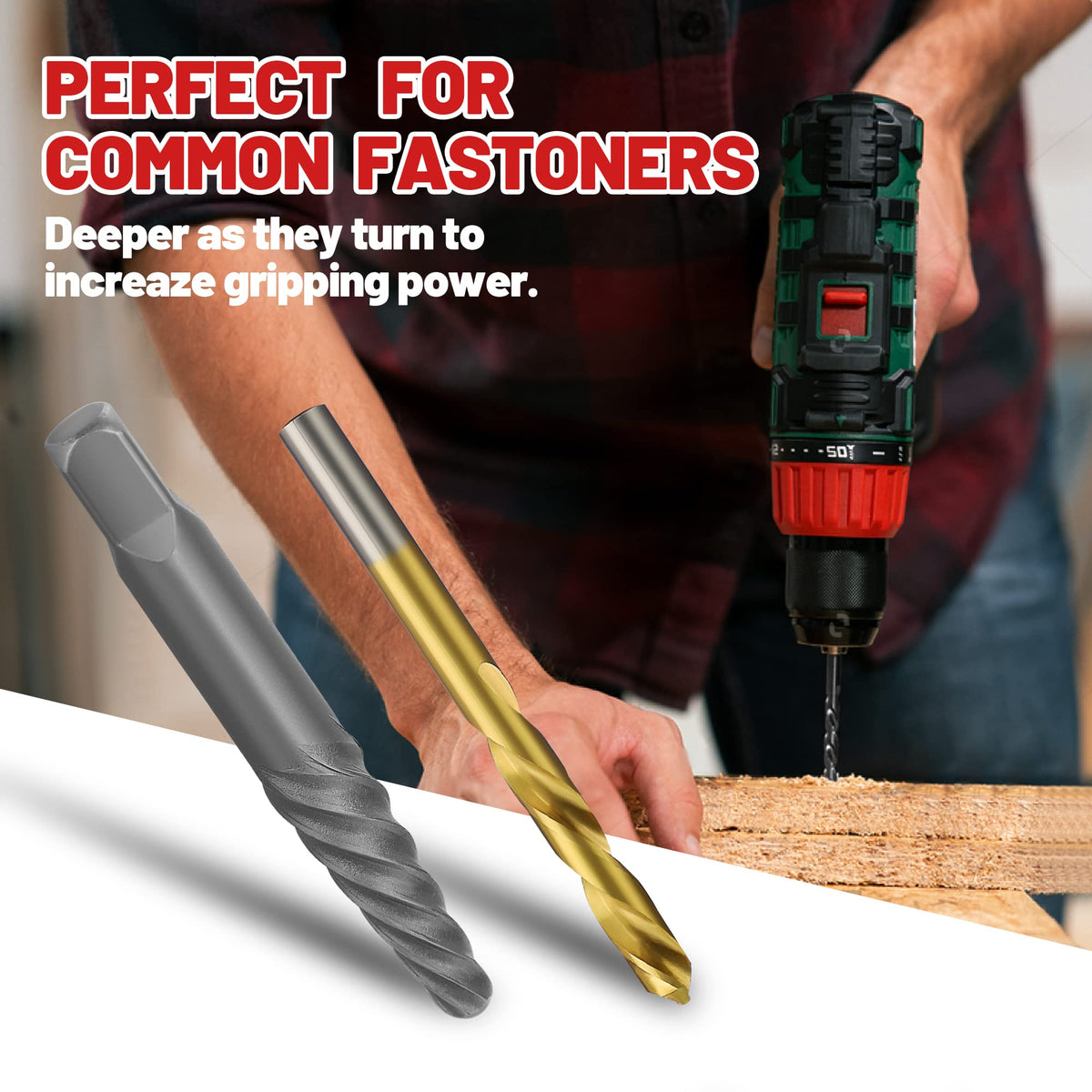 UYECOVE multi-size extractor set covers common sizes from 19/64 to 1/4 inch.