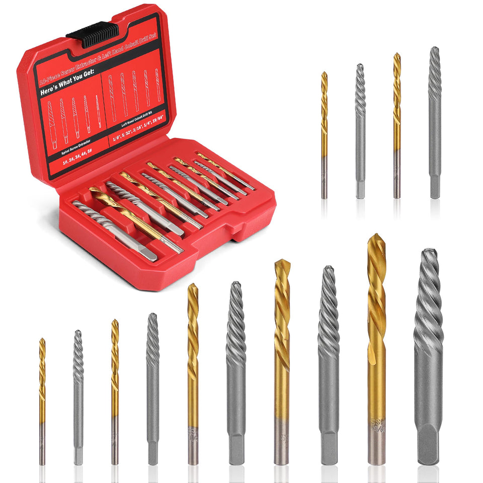 UYECOVE screw extractor set assembly for versatile repair projects and quick fastener removal.