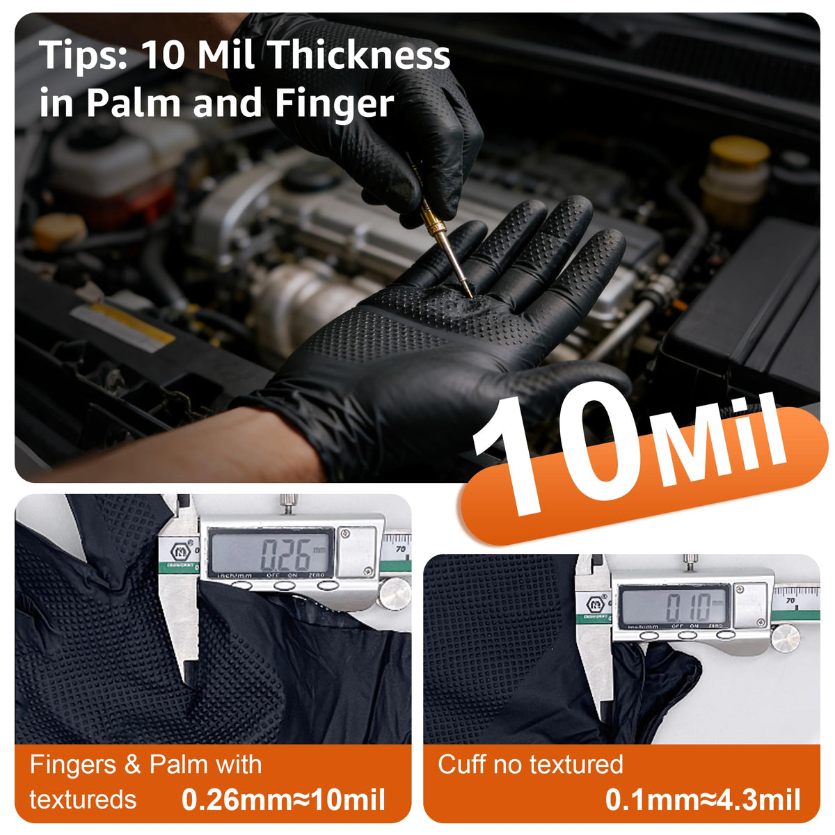 UYKKE latex-free nitrile gloves reduce skin irritation and cross-contamination risk.