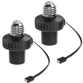 UYODM lamp socket USB adapter installed powering cameras from a standard E26 outlet