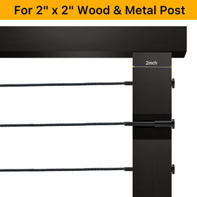 UZE black oxidized finish offers weather resistance for outdoor use