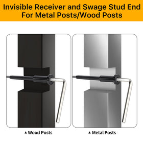 UZE hidden fastening system creating a clean, modern railing appearance