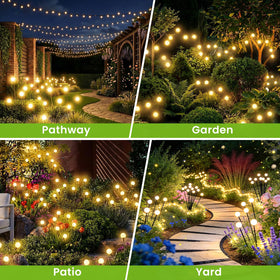 Uzexfio easy-install durable ABS garden lights for long-term use
