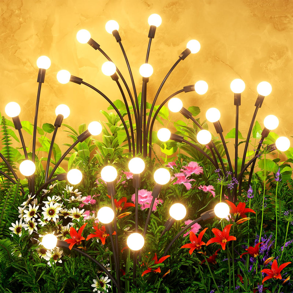 Uzexfio firefly sway lights in wind illuminate pathways with a magical glow