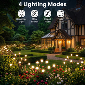 Uzexfio solar lights provide up to 14 hours of night illumination after sun