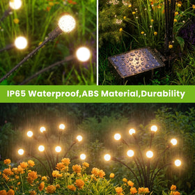 Uzexfio IP65 waterproof solar lights tolerate rain and outdoor conditions