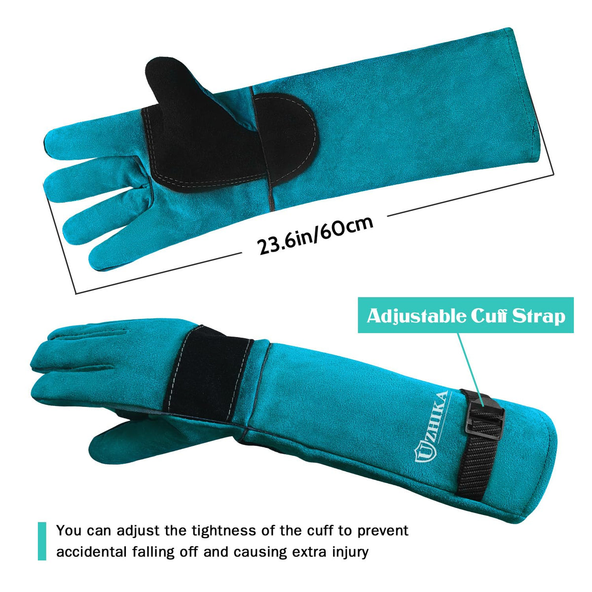 Uzhika puncture and cut resistant gloves protect handlers during grooming and rescue