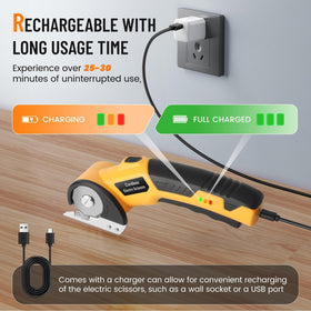 UZYZMS 2000mAh battery enables cordless use and extended runtime.