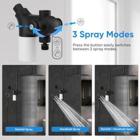 VXV seven-settings handheld shower for flexible cleansing.