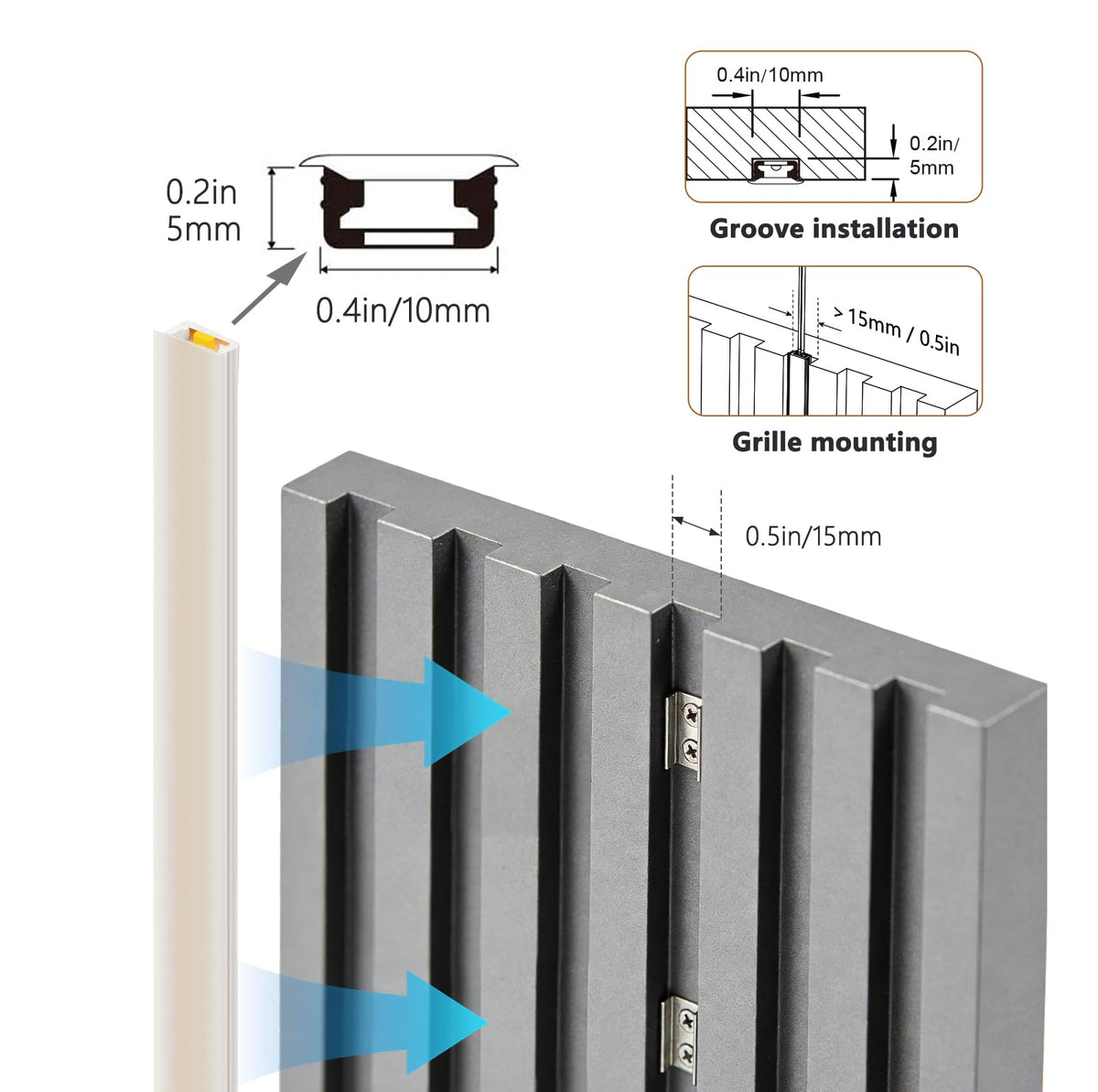 V4light cuttable flexible-led strip to fit shelves and corners