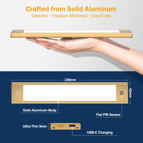 V4light gold aluminum accent finish adds sleek style to any space.