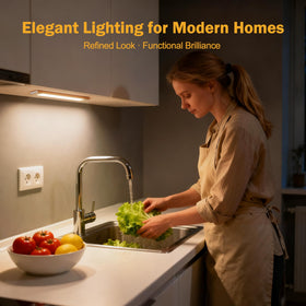 V4light magnetic installation under-cabinet light enables tool-free mounting.