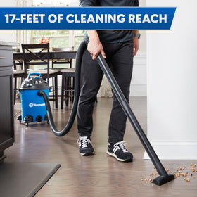 Vacmaster Blue Edition 8-Gallon vacuum accessories keep tools organized.