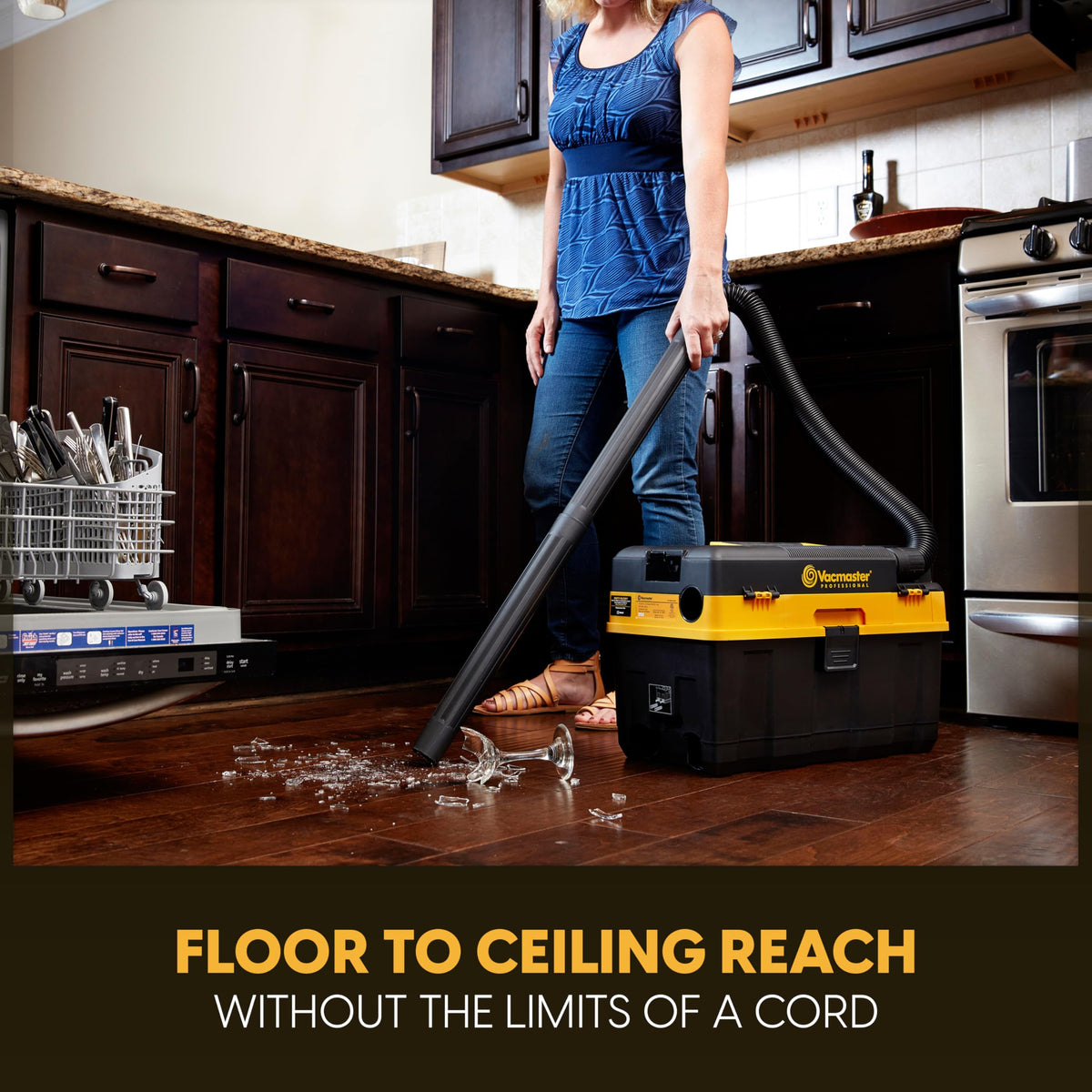 Vacmaster Pro 4-Gallon capacity supports longer cleaning sessions without frequent emptying.