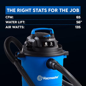Vacmaster features a durable, dust-sealed on/off switch.