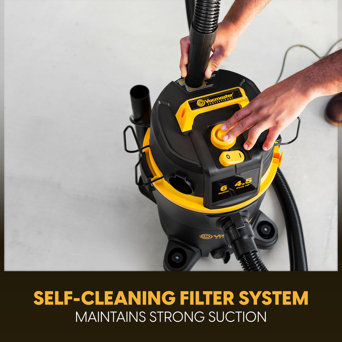 Vacmaster VDK611PF locking hose provides secure, flexible cleaning