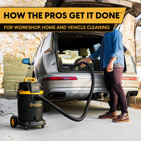 Vacmaster VDK811PW hose demonstrates flexible reach for cleaning tight spaces.