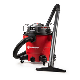Vacmaster VJH1211PF 12-gallon tank for versatile wet and dry cleanup.