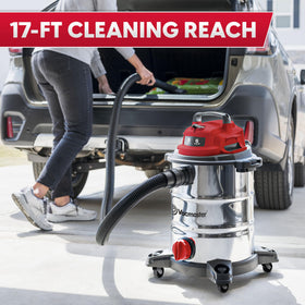 Vacmaster VOC812SF on-board storage keeps hoses and tools organized