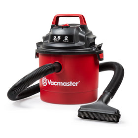Vacmaster VOM205P wall-mount wet/dry vac demonstrates compact storage
