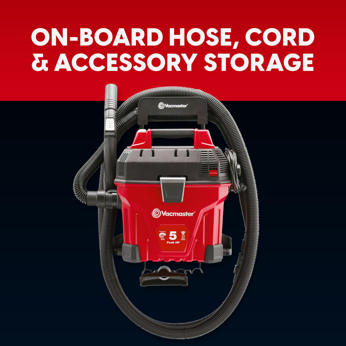 Vacmaster VWMB508 converts to blower for versatile use.