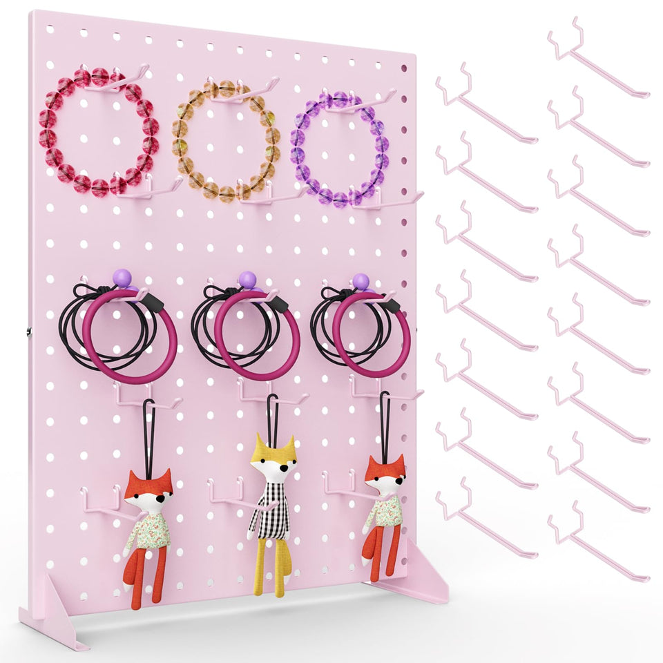 VACONICO peg board display stand with 15 hooks for easy jewelry browsing