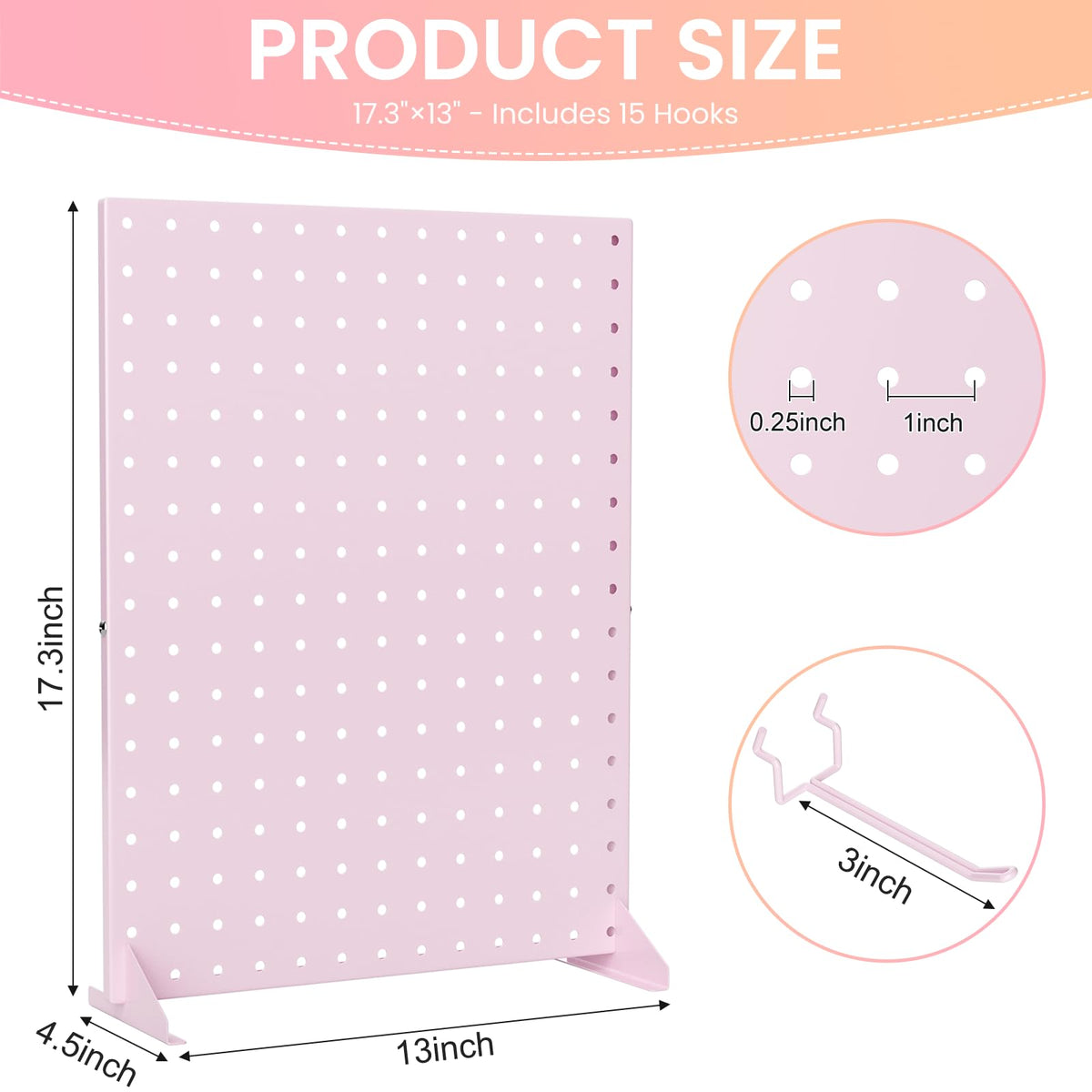 VACONICO pink pegboard color enhances product visibility at fairs