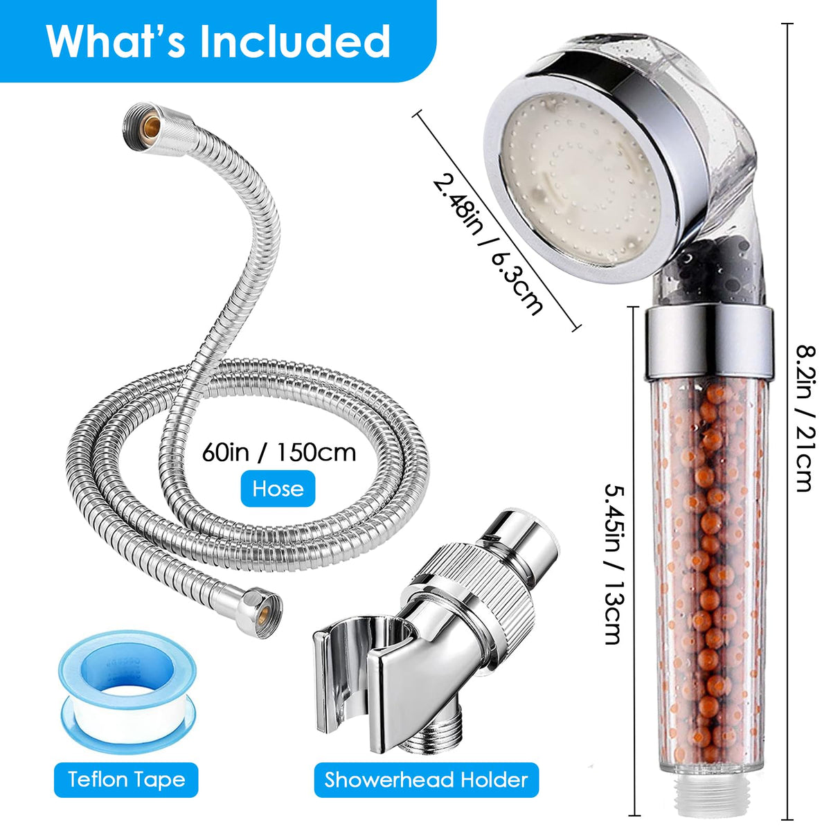 Vacto bathroom ambiance with LED color cycle adds mood lighting while you bathe.