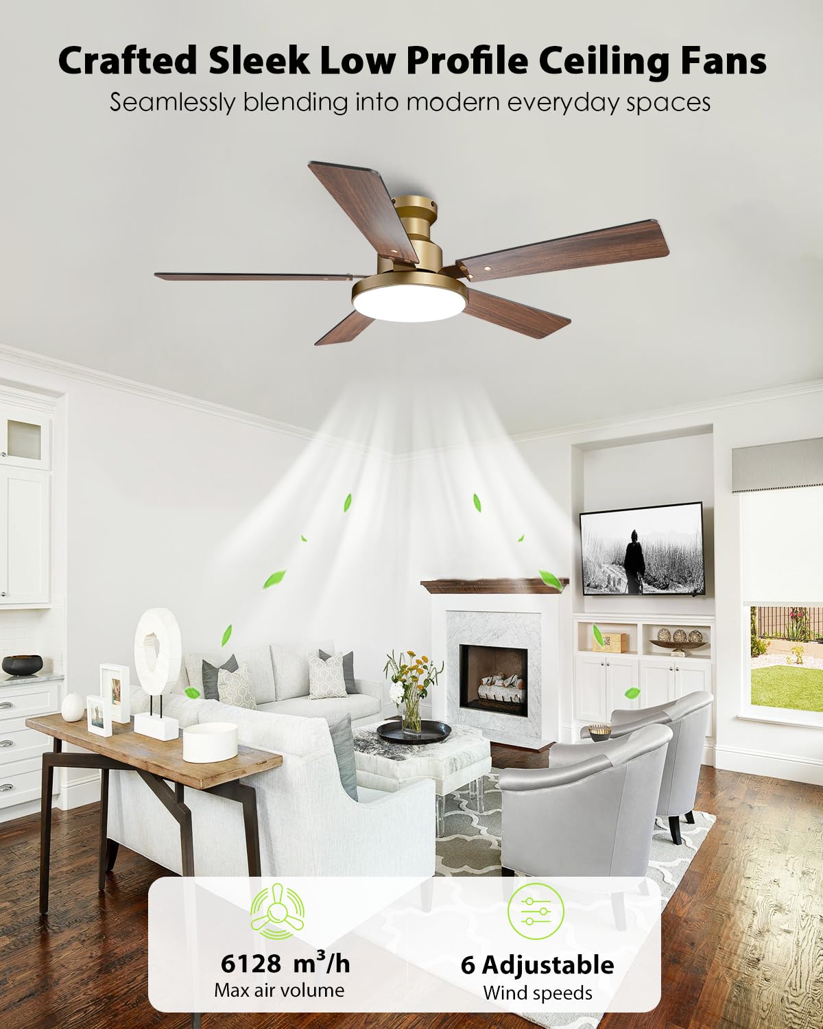 Vaczon flush-mount design saves ceiling space in any room