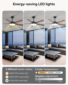 Control the fan via remote or app for convenience