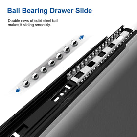 VADANIA 14-inch soft close drawer slide 100lb capacity supports heavy drawers.