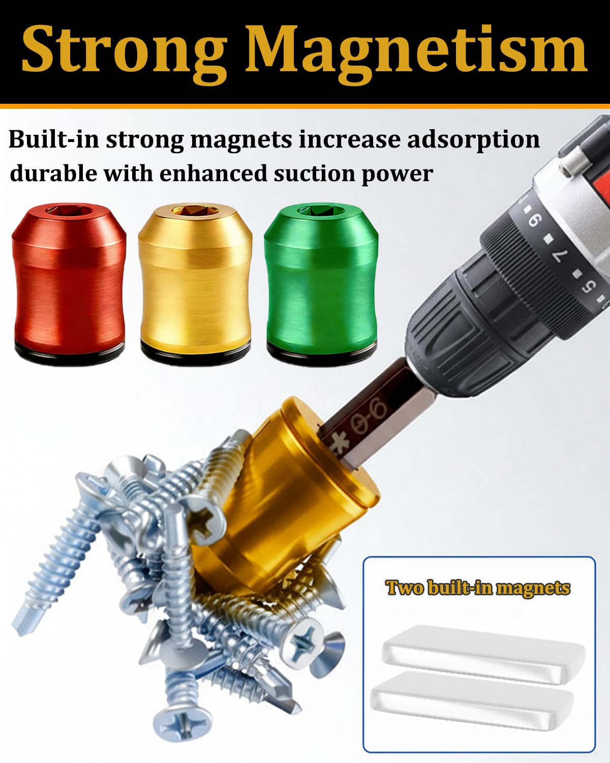 Vadeny removable design enables quick bit changes and easy cleaning