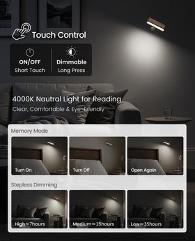 Vadifula wall light demonstrates stepless dimming from 2% to 100%.