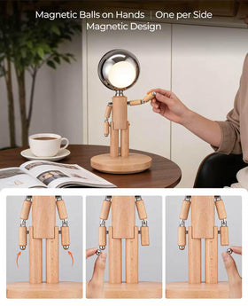 Vadifula magnetic poseable design allows flexible positioning on a desk.