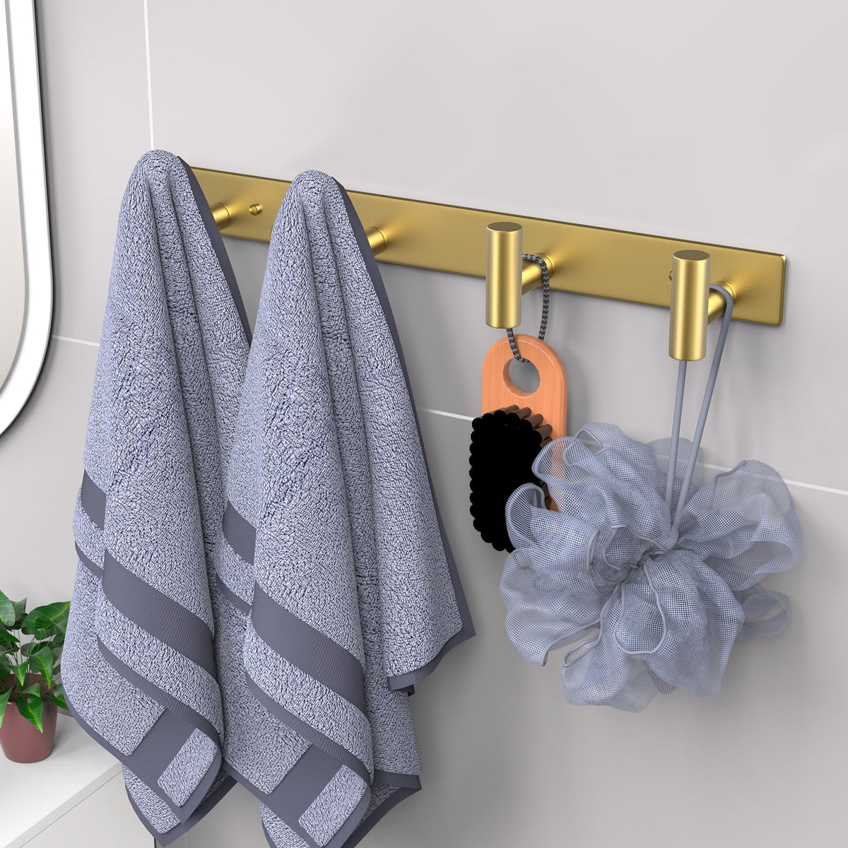 VAEHOLD bathroom towel rack keeps towels neatly accessible and dry
