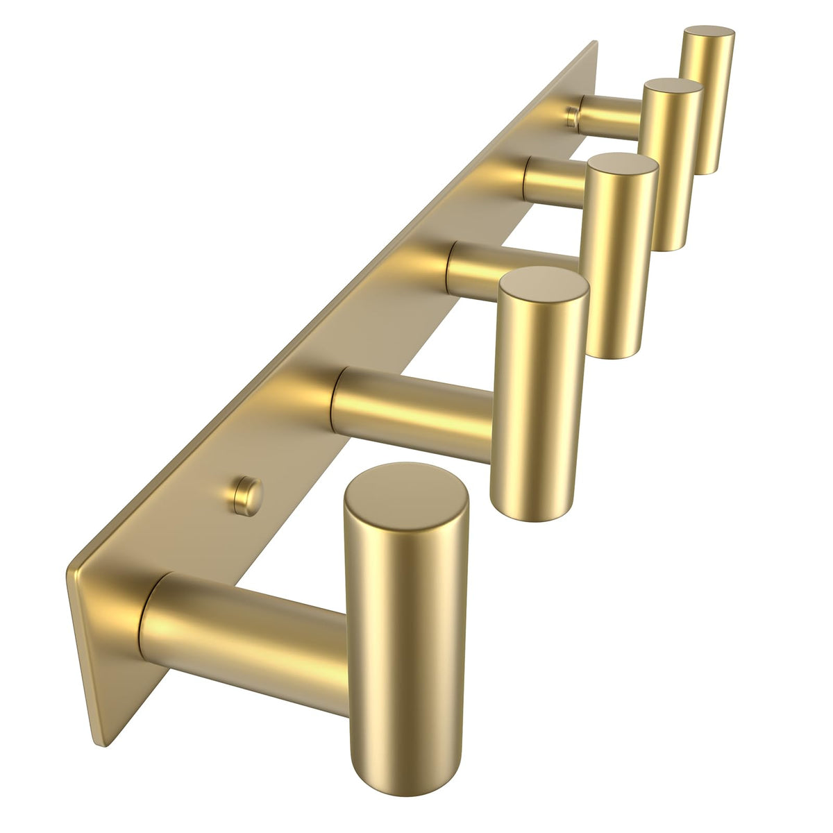 VAEHOLD coat rack wall mount in gold with five hooks for organized clothing