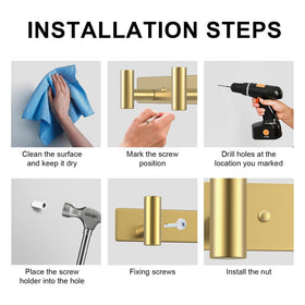 VAEHOLD gold T-shape wall mount mounted on door for space-saving