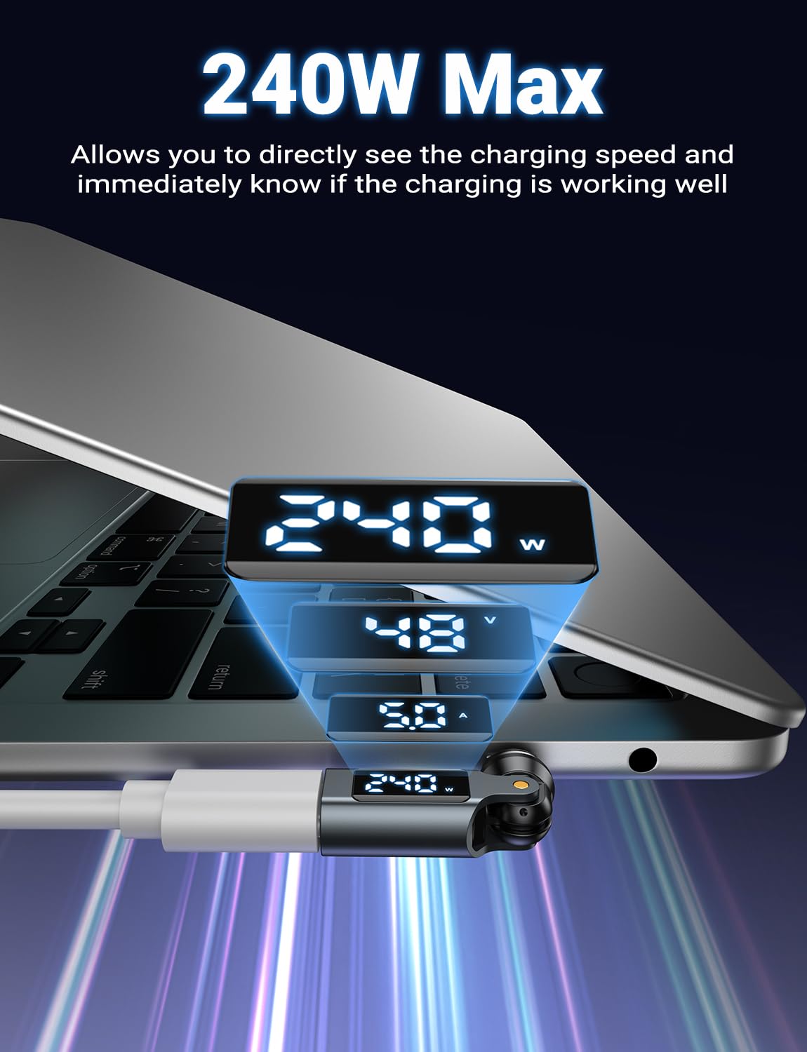 VAFOTON 90-degree USB-C adapter enabling comfortable 360°/180° rotation for ergonomic charging.