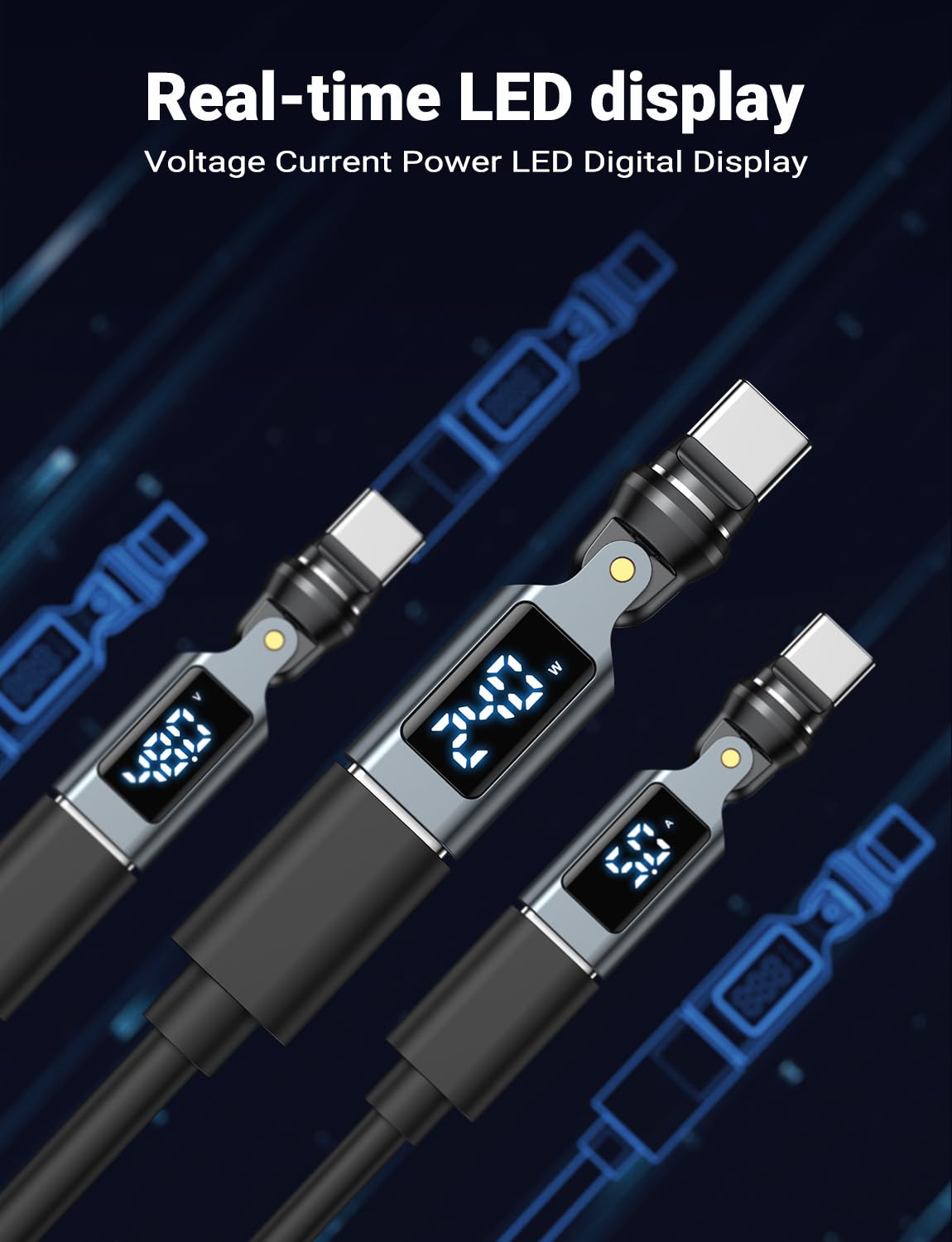 VAFOTON 240W charging supports high-power devices when cables and chargers permit.